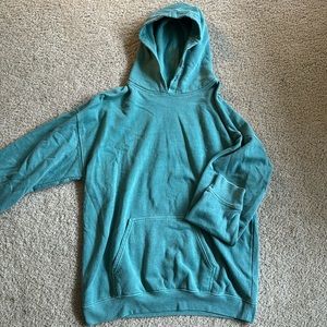 Faded green hoodie